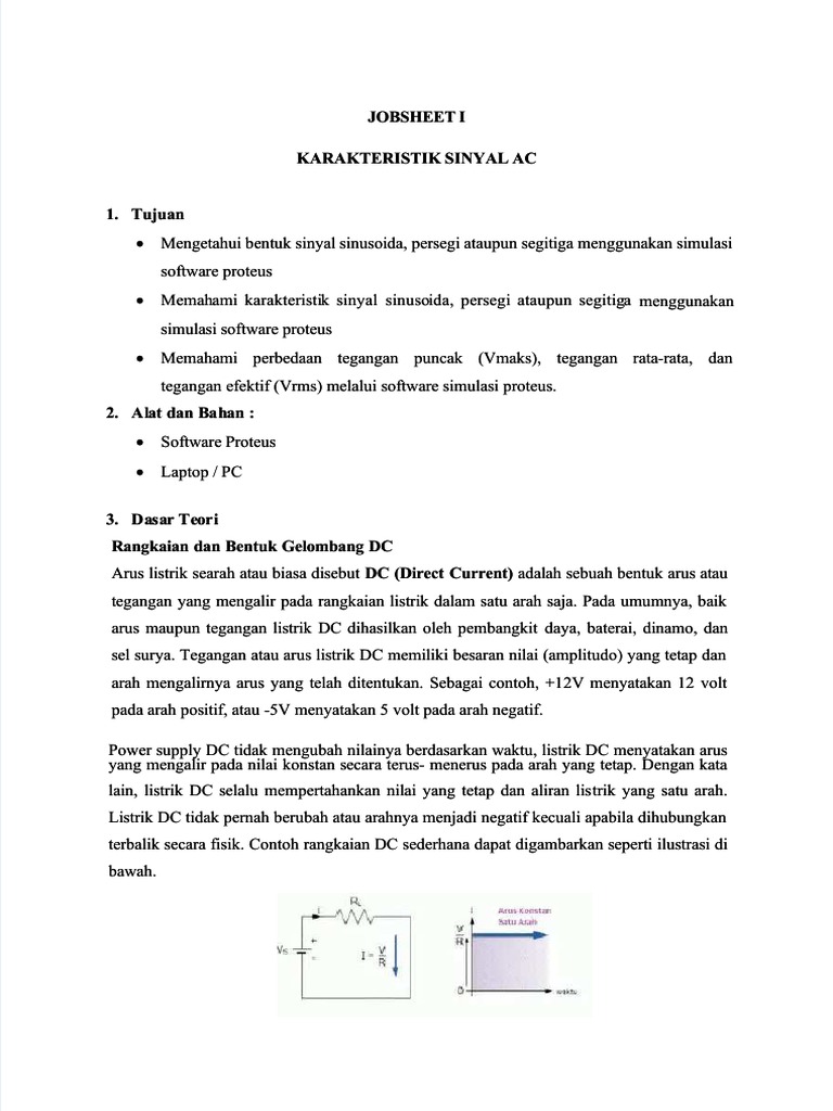 PDF Rangkaian Listrik II Jobsheet 1 Karakteristik Sinyal Ac Proteus ...