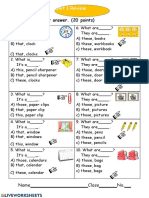 Unit 1 Review: Choose The Correct Answer. (20 Points)