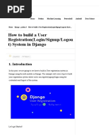 How To Build A User Registration (Login - Signup - Logout) System in Django - NintyZeros