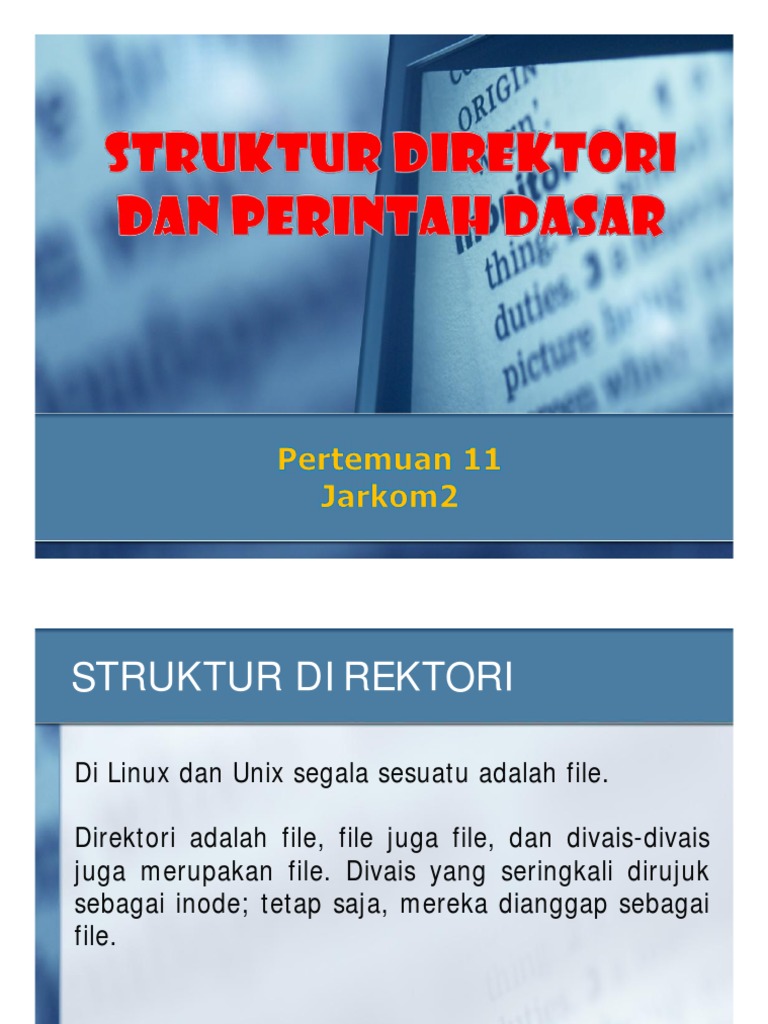 Struktur Direktori Perintah Dasar Linux | PDF