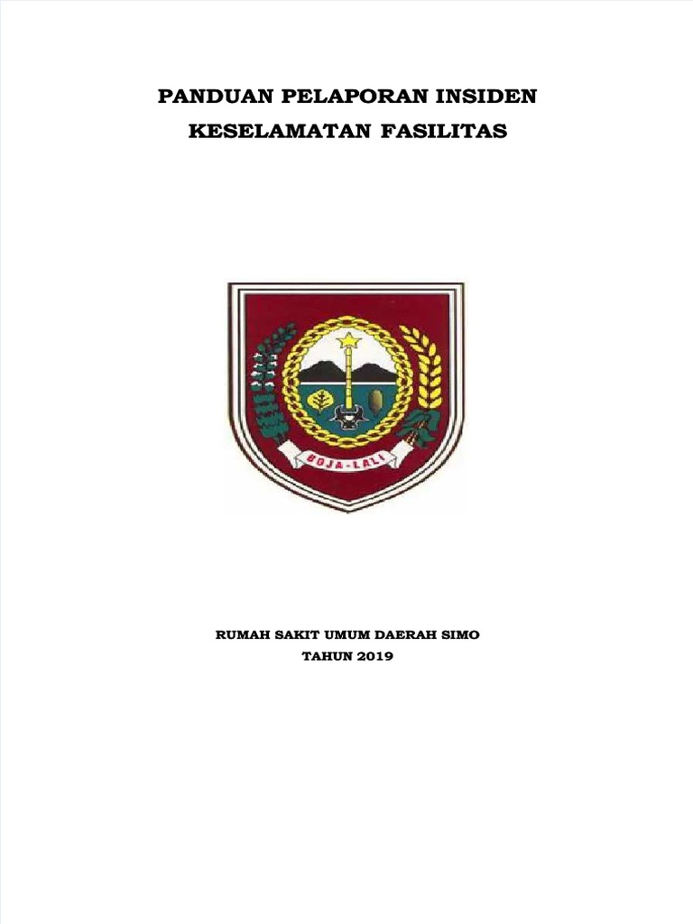Panduan Pelaporan Insiden RSUD Simo | PDF