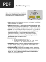 Object Oriented Programming (Python)