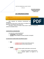 LAS ORGANIZACIONES - 5°trabajo de 2 Año