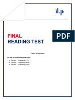 Final Reading Test - Essential A