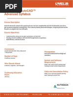 AutoCAD Advanced Syllabus