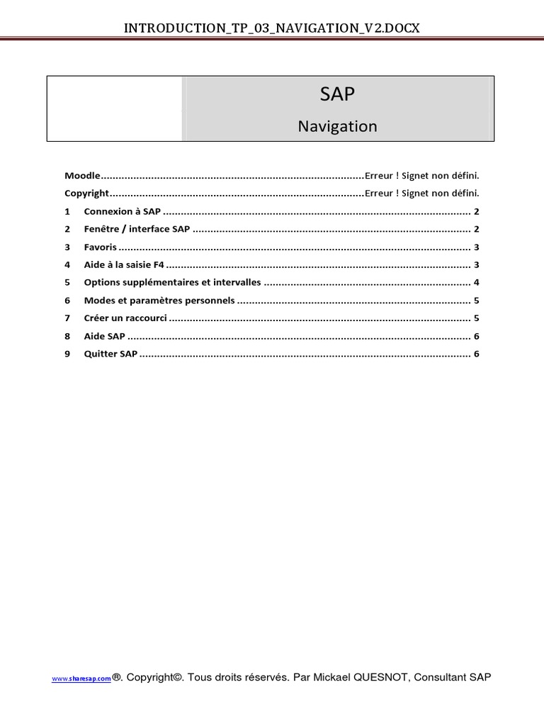 Introduction TP 03 Navigation V2x | PDF | Microsoft Excel | Logiciel ...
