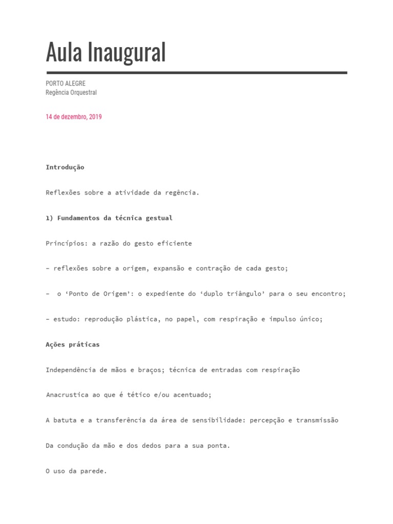 Aula Inaugural Poa Pdf