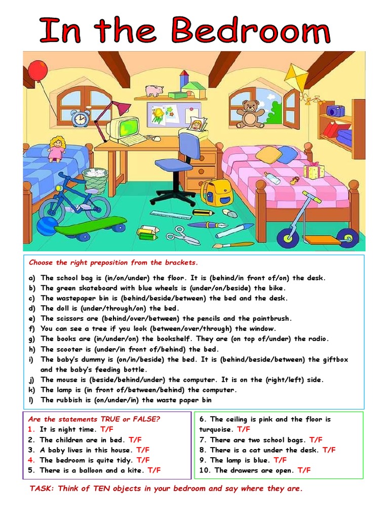 Bedroom Description and Object Placement | PDF