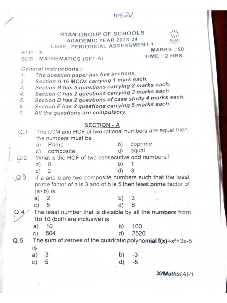 Class 10th Maths | PDF
