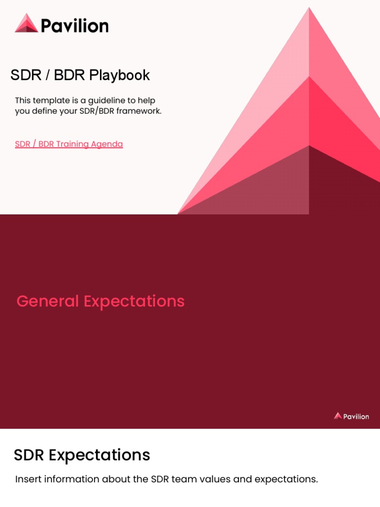 SDR/BDR Playbook Template Guide | PDF | Software Defined Radio | Sales