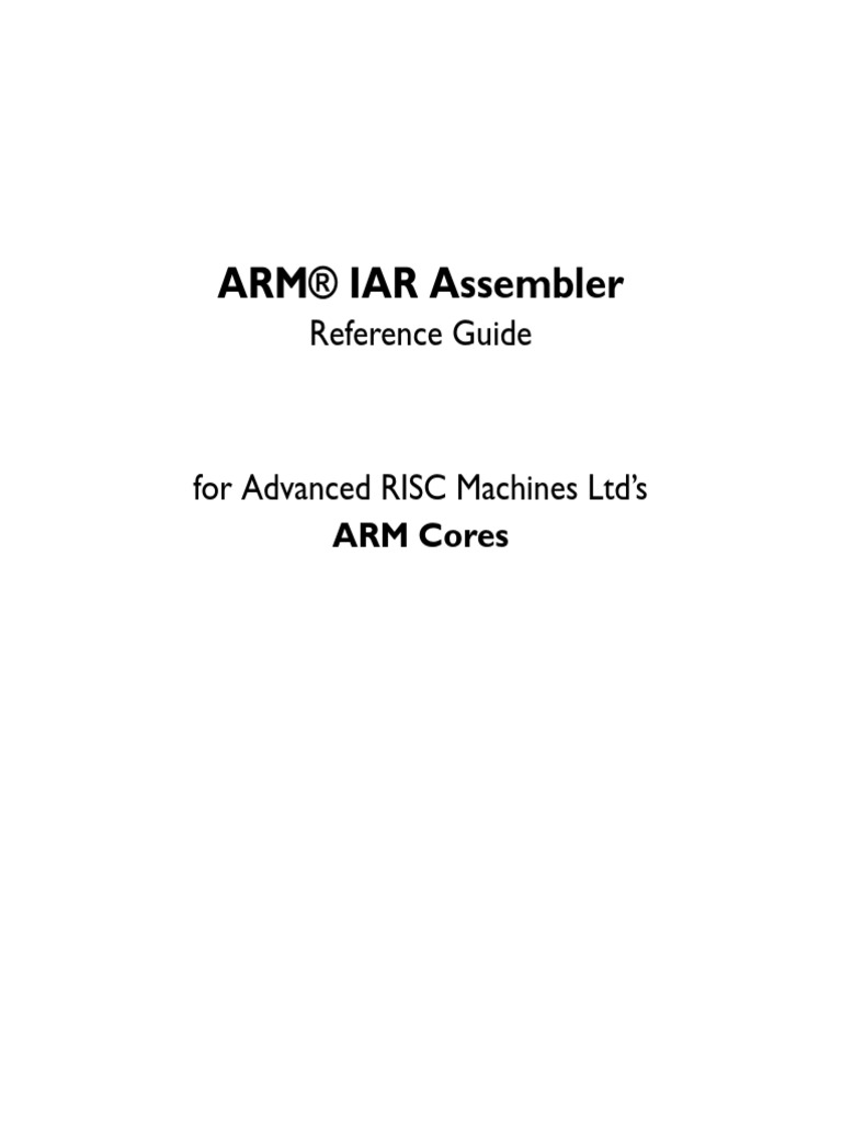 ARM IAR Assembler Reference Guide PDF Assembly Language String