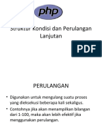 Struktur Kondisi Dan Perulangan Lanjutan