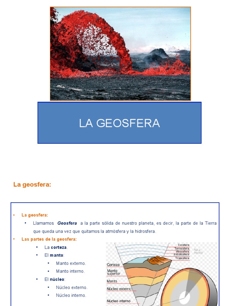 La Geosfera | PDF | Roca (geología) | Volcán