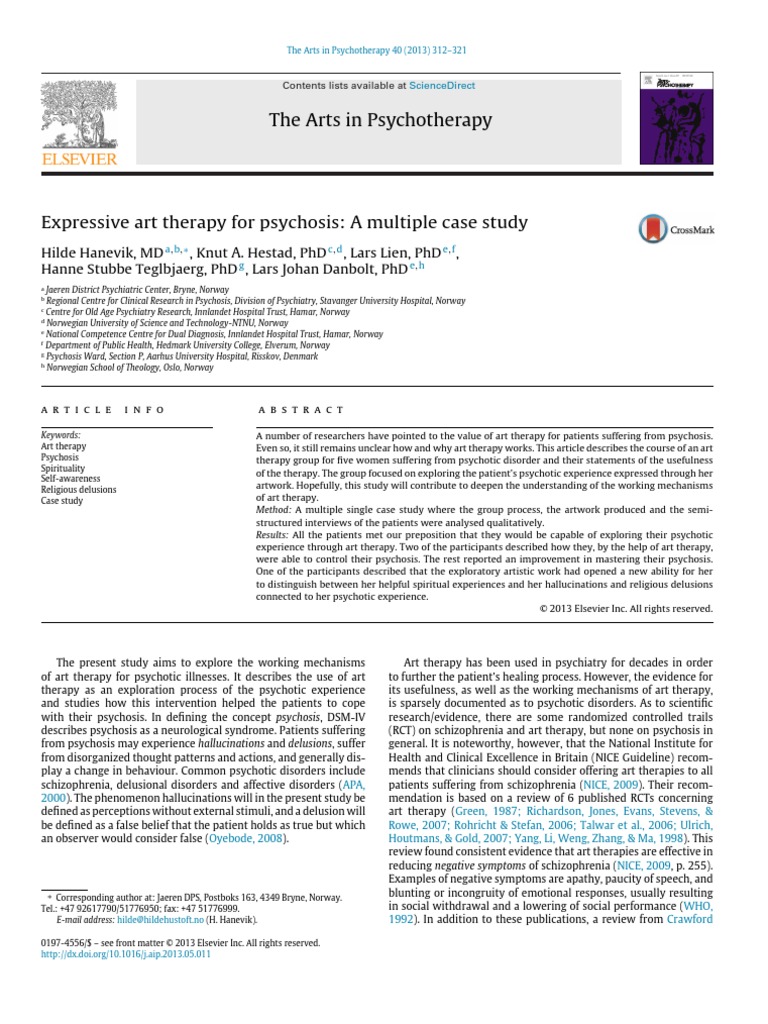 Art Therapy for Psychosis: Case Study Insights | PDF | Psychosis ...