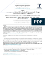 Validez y Confiabilidad de La Escala de Percepción de Riesgo de Deslave en La Ciudad de México