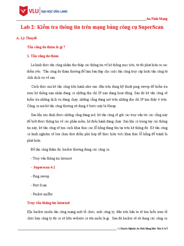Lab 2 Tìm Hiểu Superscan | PDF