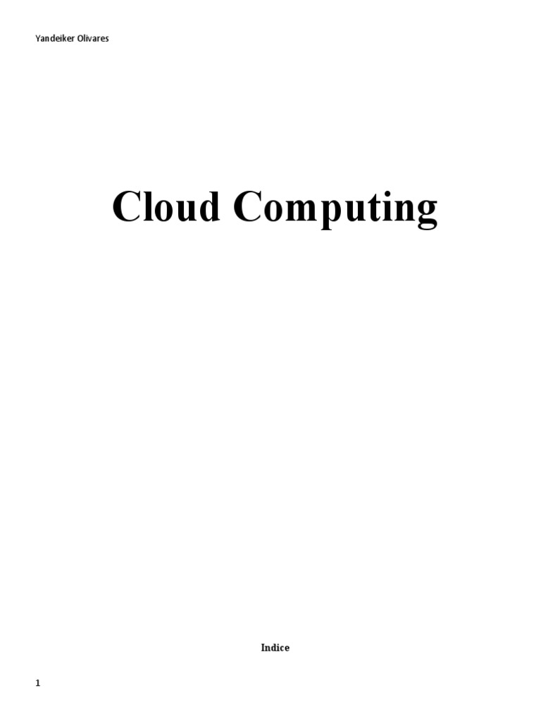 Cloud Computing | PDF