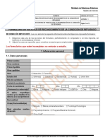 Dp-Fo-273 - Formulario de Solicitud de Reconocimiento de La Condici - N de Refugiado V1