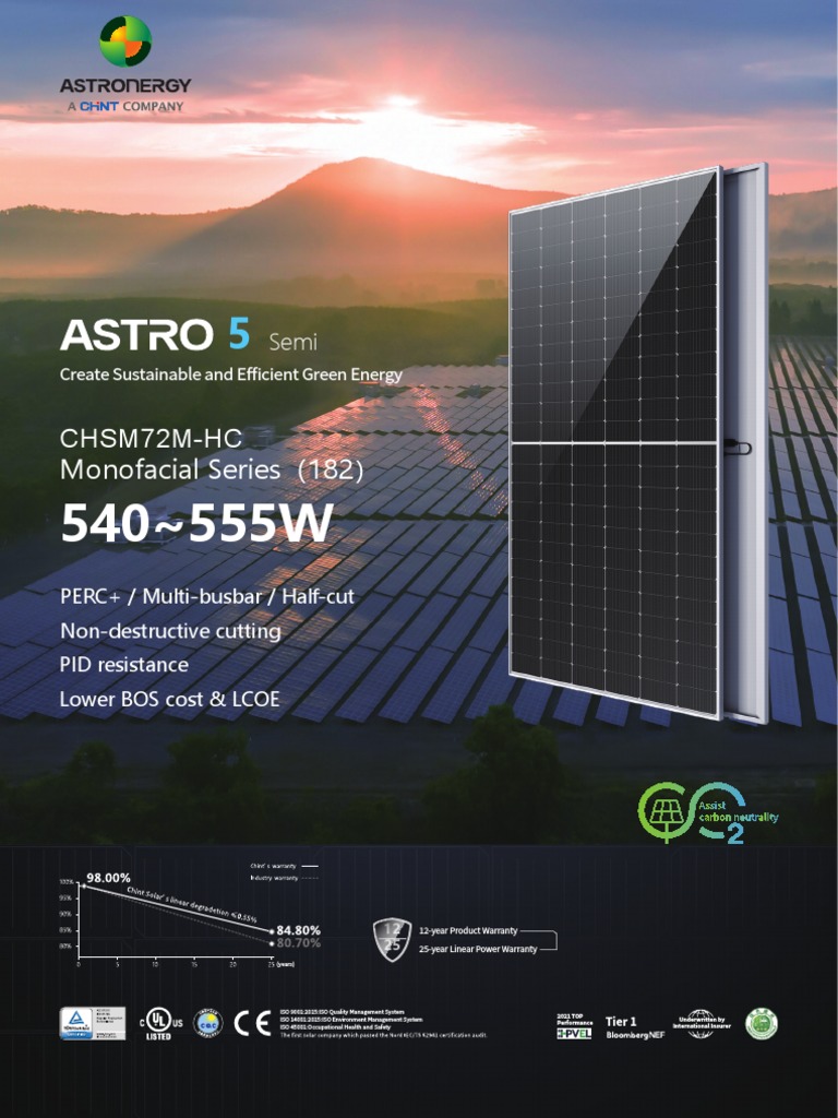 Datasheet_Astroenergy_HC555 | PDF