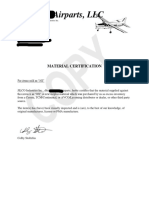 COPY Material Cert - Sample