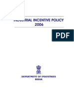 Industries Policy 2006 - Bihar