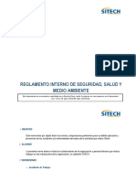 REG-SST-001 Reglamento Interno de Seguridad, Salud y Medio Ambiente - RISSMA SITECH v1