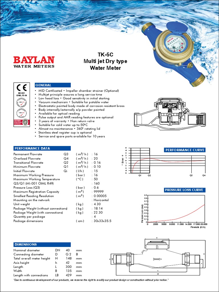 Catalogo Baylan Modelo Tk5c 40mm | PDF | Manufactured Goods | Equipment
