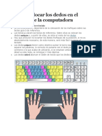 Como Colocar Los Dedos en El Teclado de La Computadora