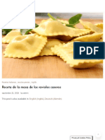 Como Hacer Masa de Raviolis Caseros - Ingredientes y Receta Italiana