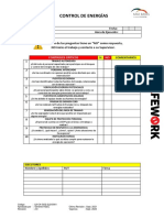 Cartilla de Controles Críticos - Control de Energías Peligrosas