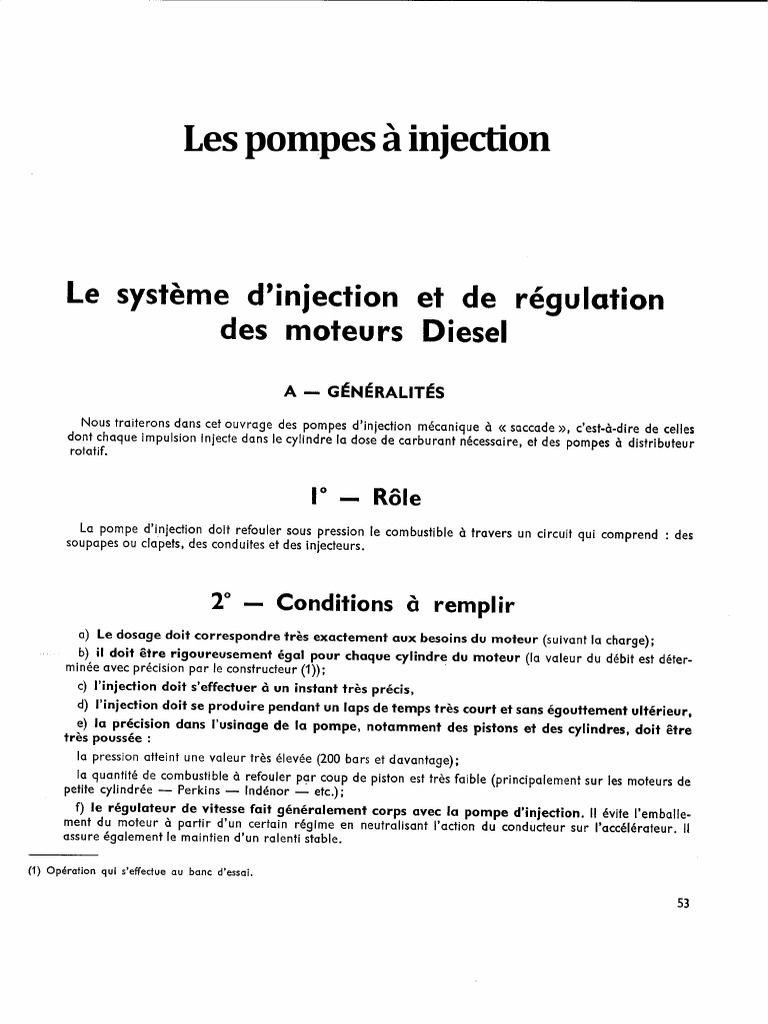 Les Pompes A Injection | PDF