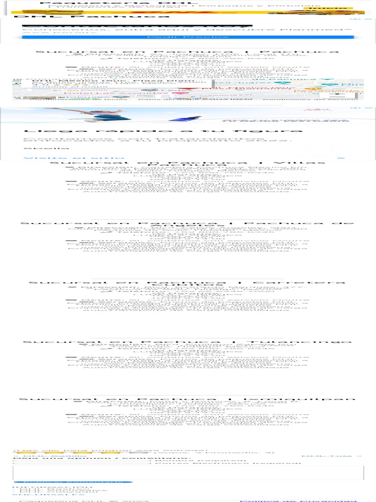 Tiendas DHL Pachuca Encuentra Tu Sucursal AQUI PDF Transporte de
