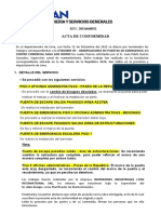 Acta de Conformidad - Ot603869 of Observaciones en Puertas de Emergencia