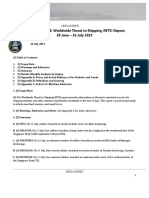 U.S. Navy Office of Naval Intelligence Worldwide Threat To Shipping (WTS) Report, 28 June-26 July 2023
