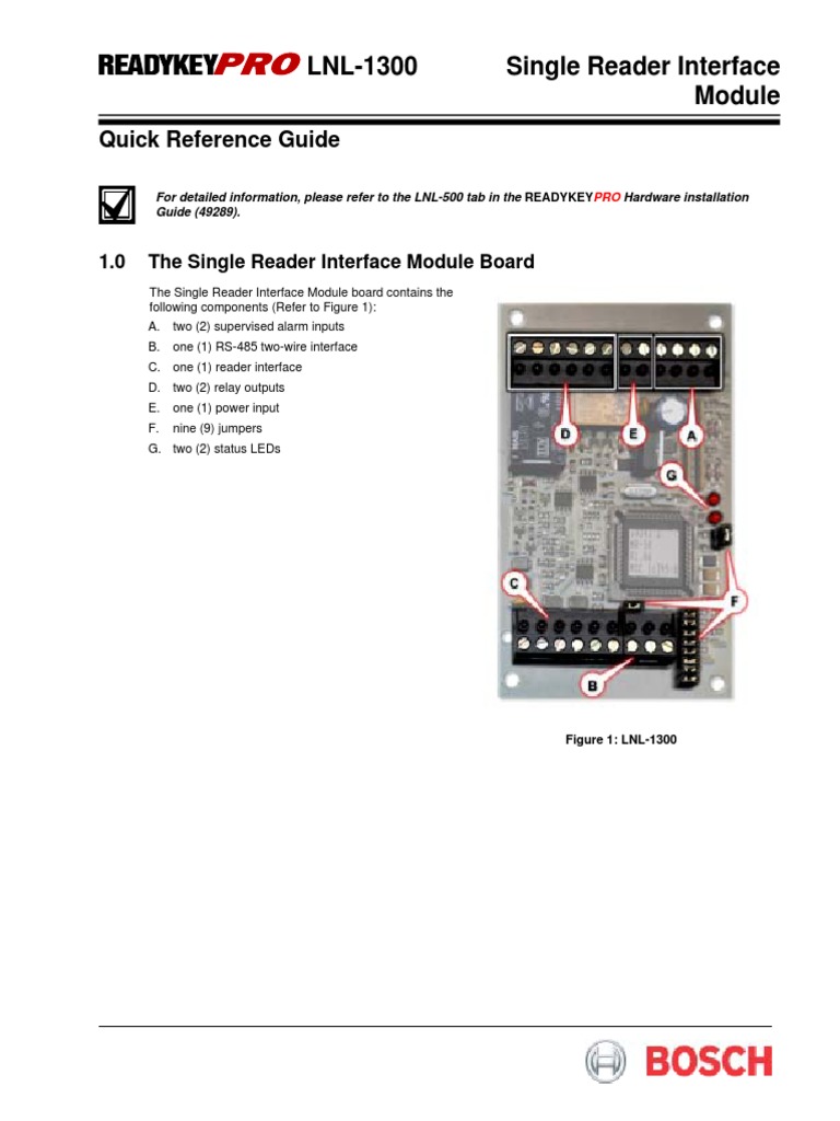 LNL-1300 Wiring and Installation Guide | PDF | Relay | Switch