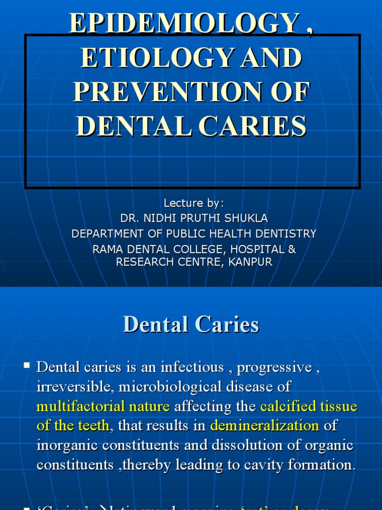 Epidemiology of Dental Caries PDF