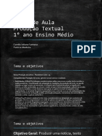 Plano de Aula 2 Produção de Texto