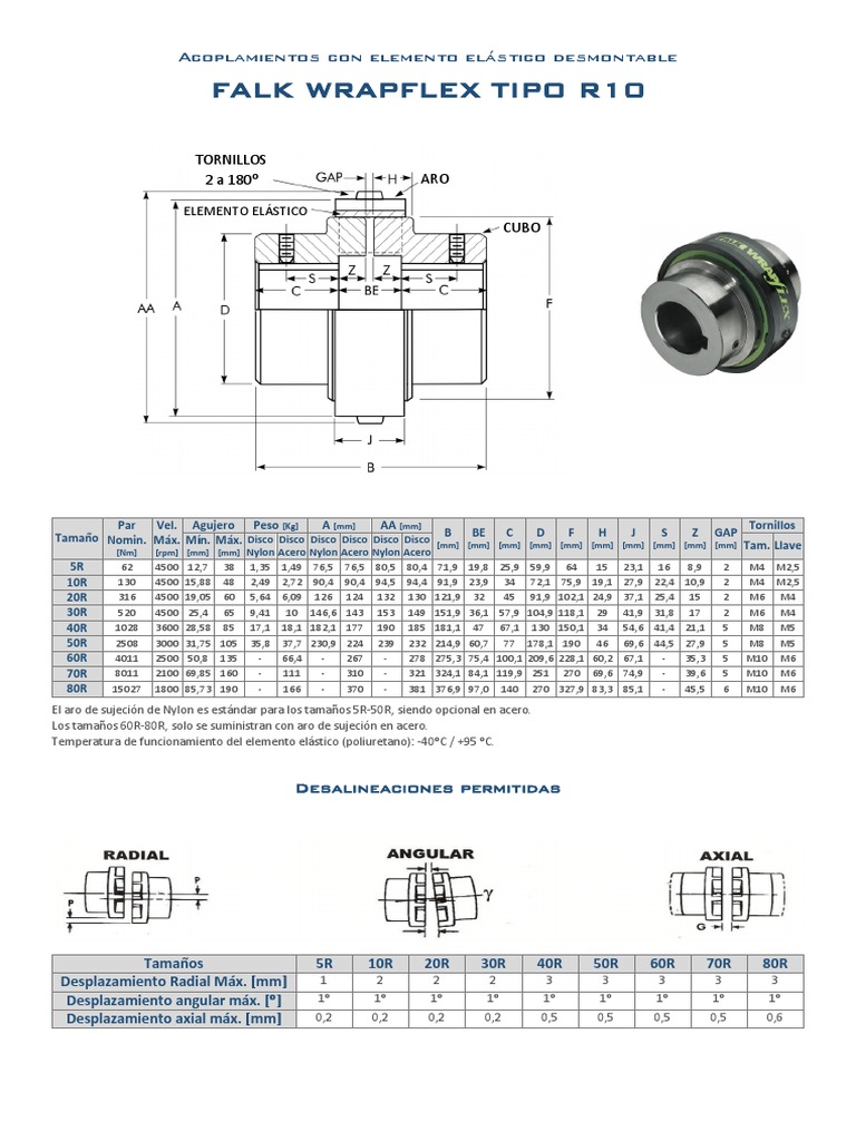 FALK R10 Elastic Couplings Overview | PDF