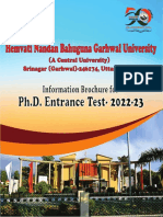 Information Brochure Ph.D. Entrance Exam 2022-23 - 0