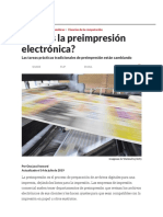 Qué Es La Preimpresión Electrónica y Quién La Hace