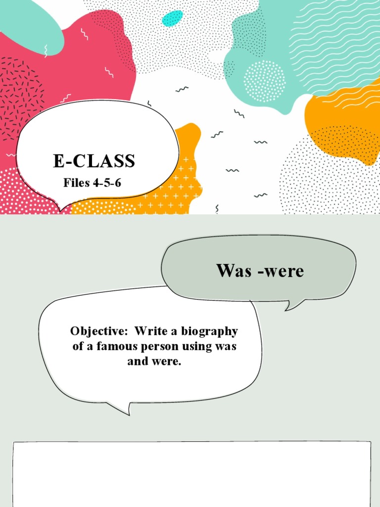 Biography Writing with Was/Were | PDF