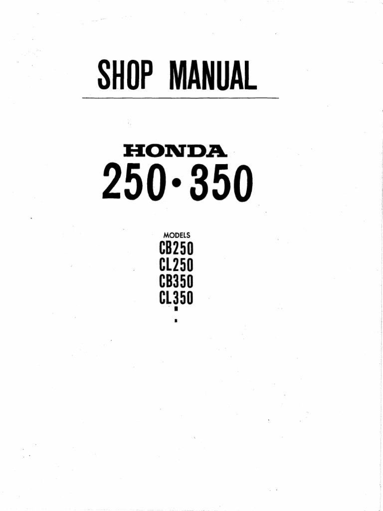 1972 HONDA CB350 SHOP MANUAL PDF visual data 8