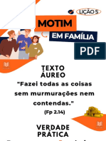 Slide Lição 5 - Motim em Família - Texto Áureo