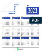 Calendario 2023 Uruguay Anual PDF