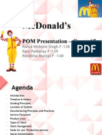 Mcdonald'S: Pom Presentation - Group 17