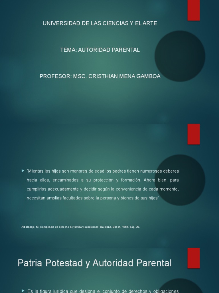 Autoridad Parental: Derechos y Deberes | PDF | Divorcio | Familia