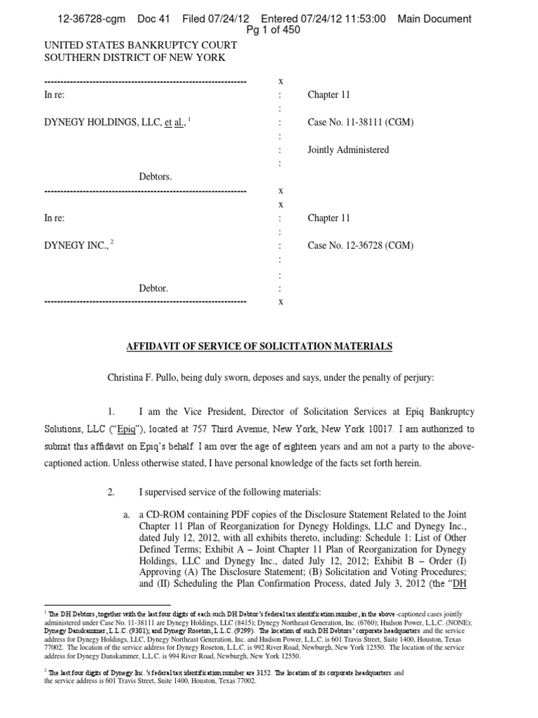 Affidavit of Service | PDF