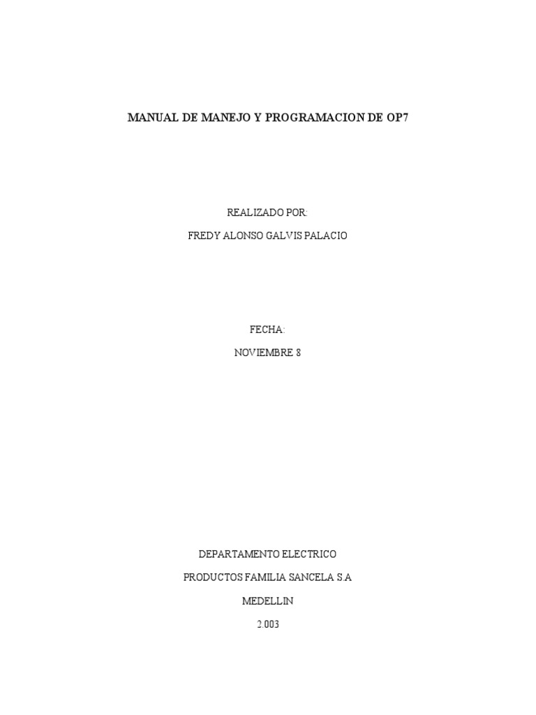 Manual de Configuración OP7 y Protool | PDF | Hardware de la ...