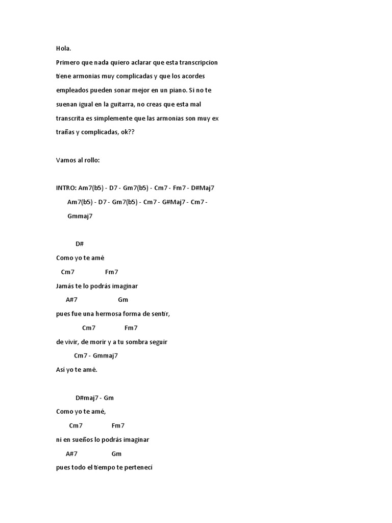 Luis Miguel Como Yo Te Ame Pdf