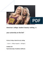American College Student Beauty Ranking, Is Your University On The List?